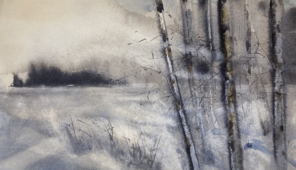 Talvinäkymä, 34 x 57 cm, 300 €